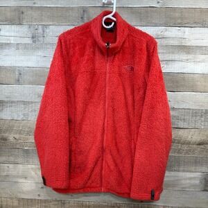 The North Face Osito Teddy Fleece Full Zip Jacket Orange Melon Womens Large